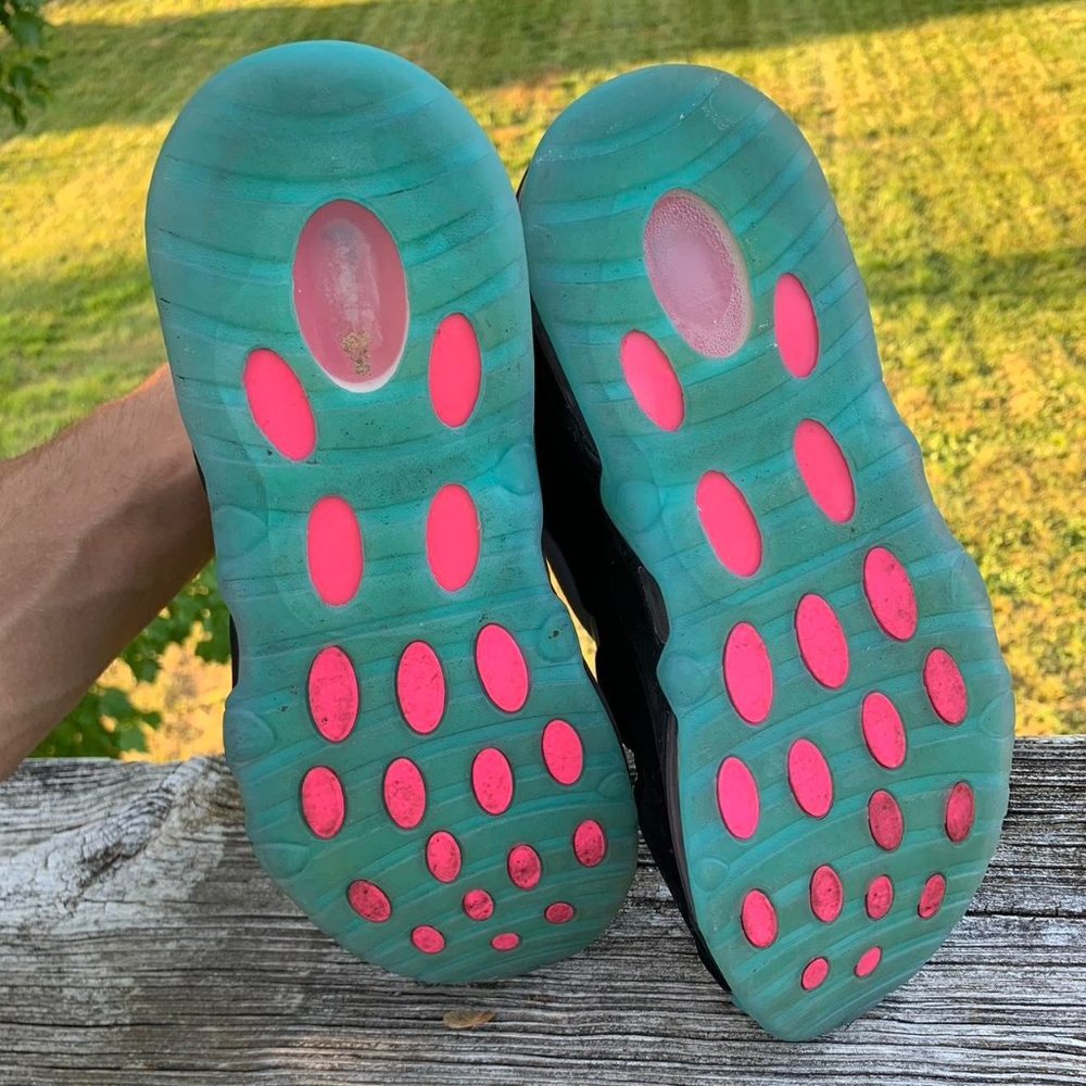 Nike Aire Max Uptempo "Spurs South Beach" Mens 9 - Picture 4 of 6